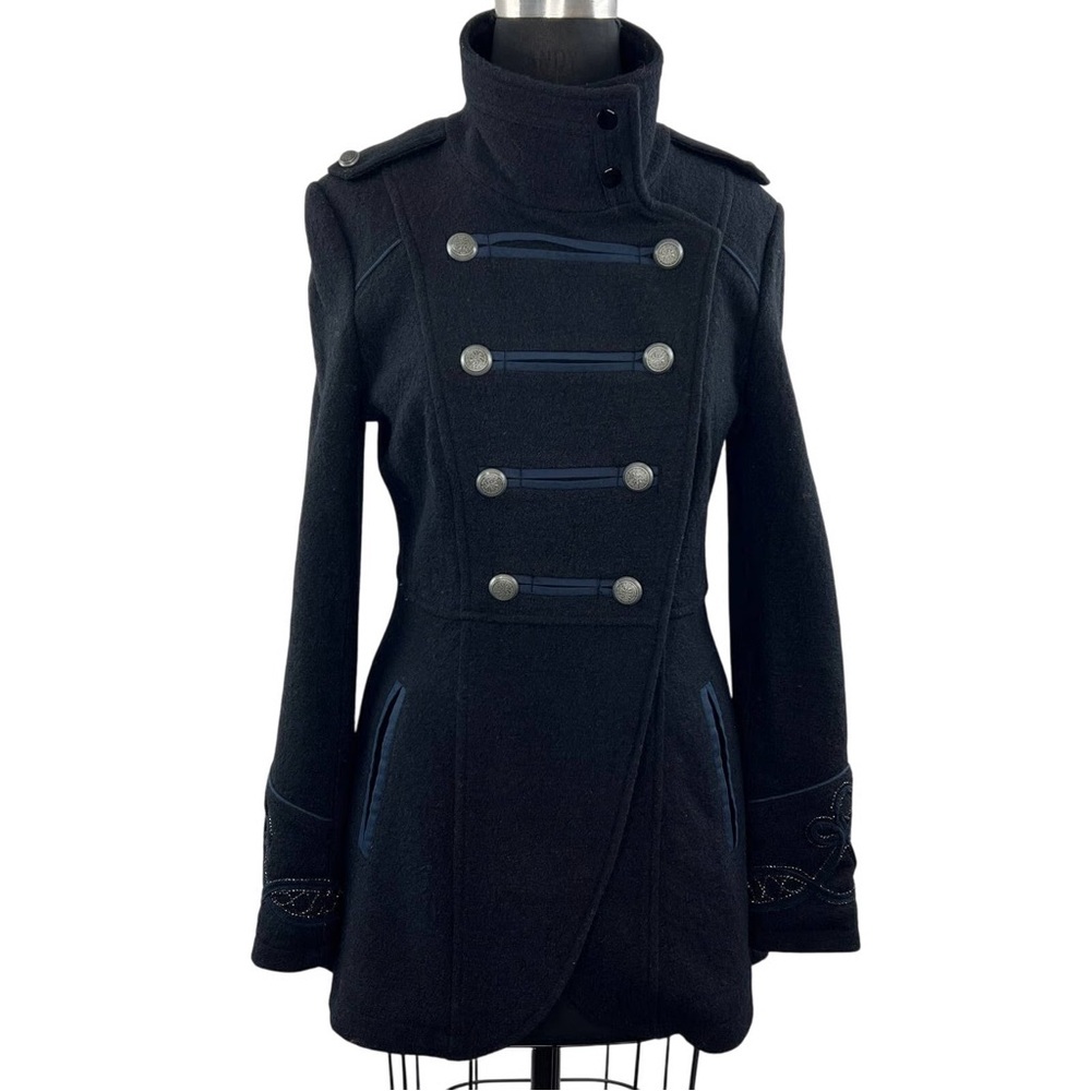Women's navy blue Military Style Coat